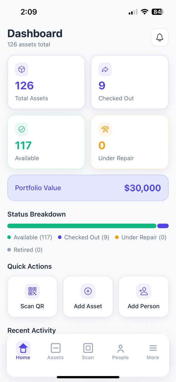 AssetBase mobile app
